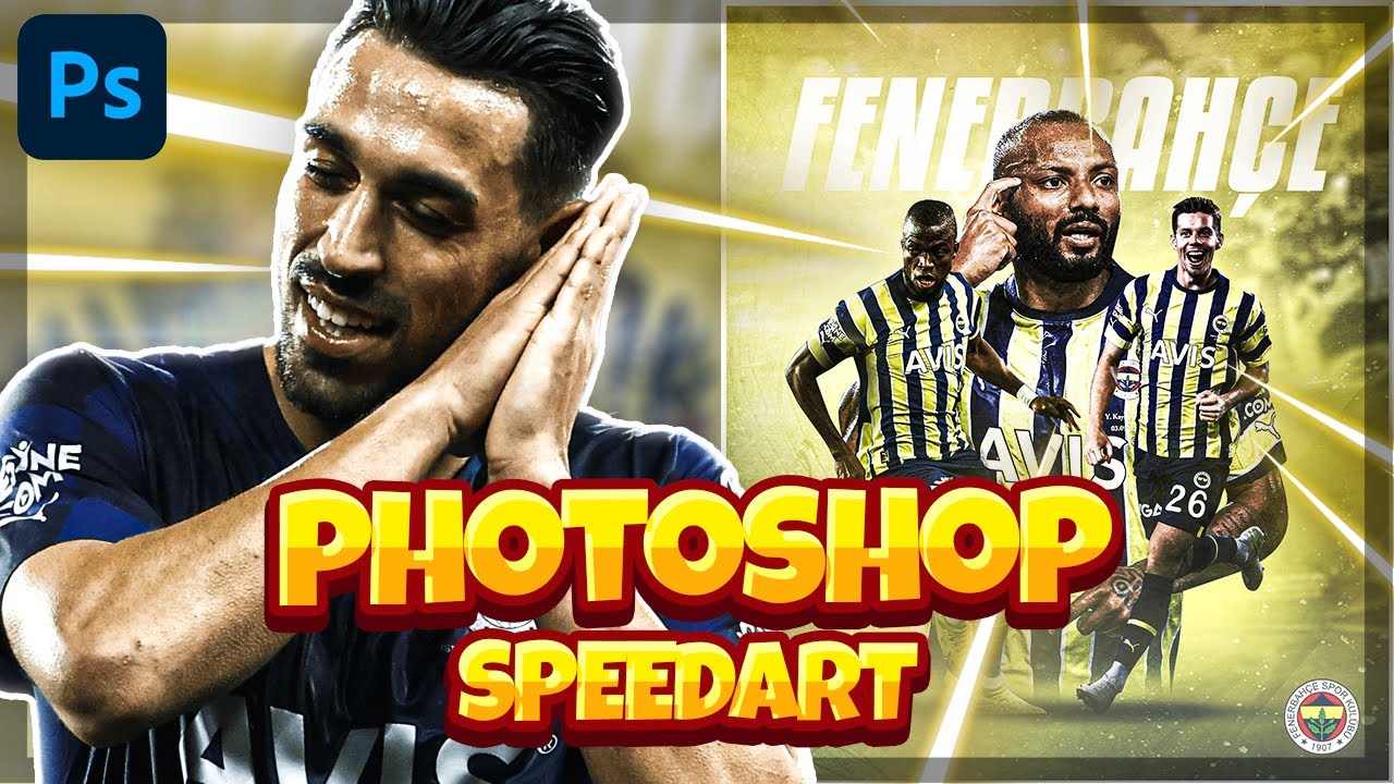 Creating a Stunning Fenerbahçe Football Team Poster from Scratch (FREE PSD!!! - LINK IN DESCRIPTION)