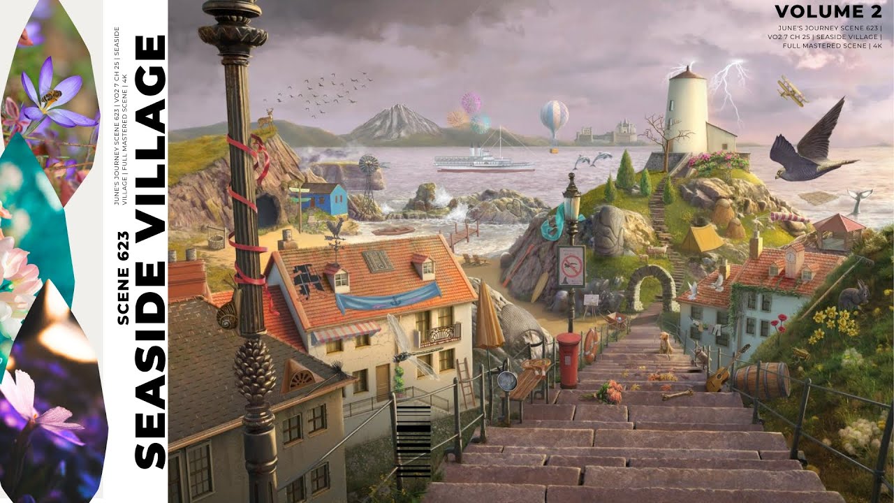 June's Journey Scene 623 | Vol 2 Ch 25 | Seaside Village | Full Mastered Scene | 4K