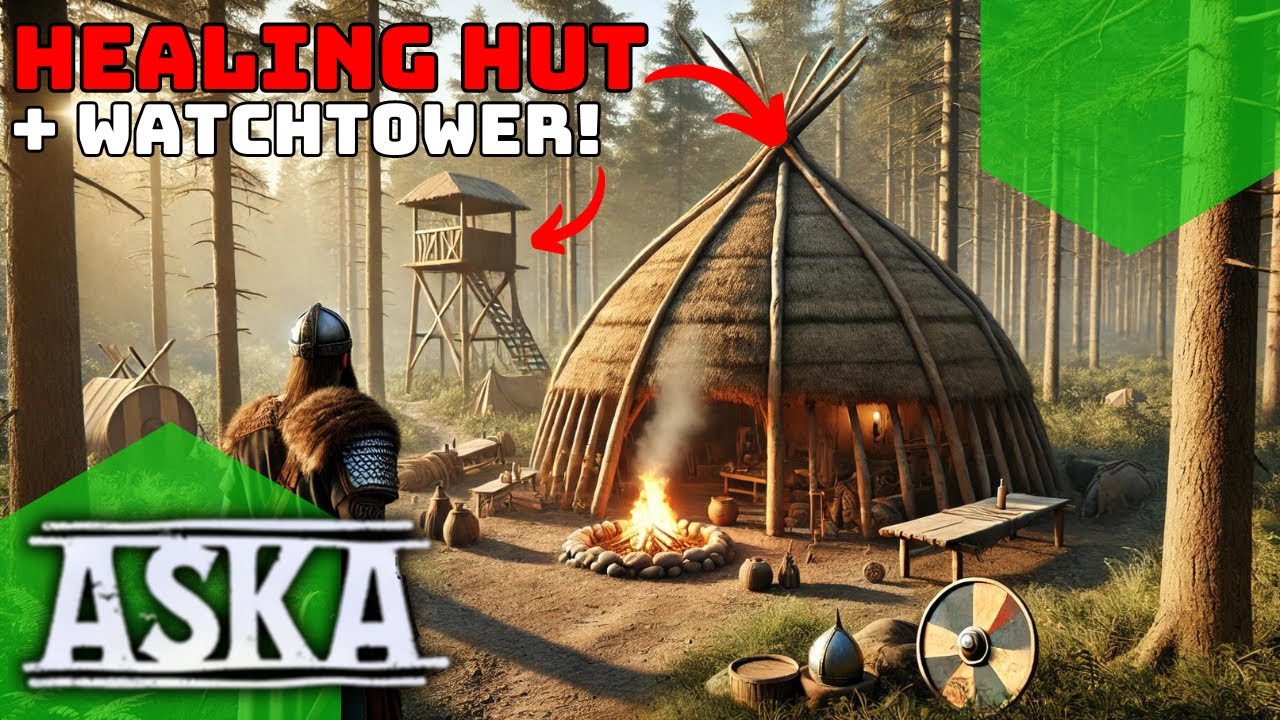 Aska Gameplay | Healing Hut + Watchtower! | Ep3