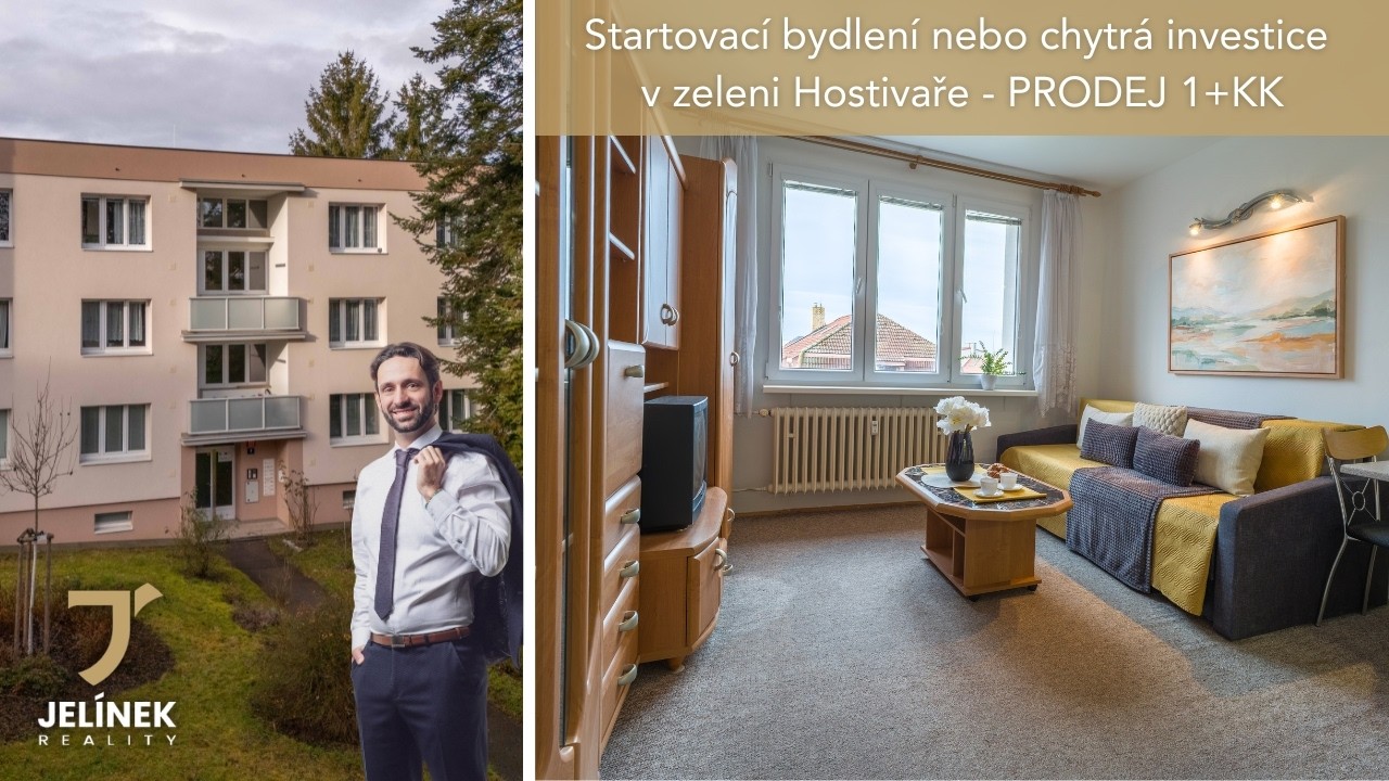 Startovací bydlení nebo investice? 1+kk v zeleni Prahy – Hostivař