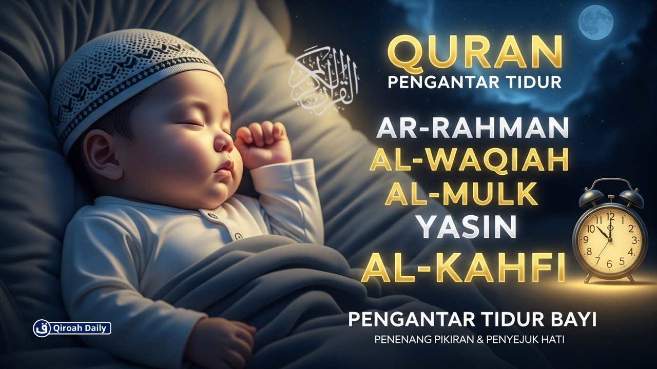Murottal Pengantar Tidur | Surah Ar Rahman, Al Waqiah, Al Mulk, Yasin, Al Kahfi Menenangkan Hati