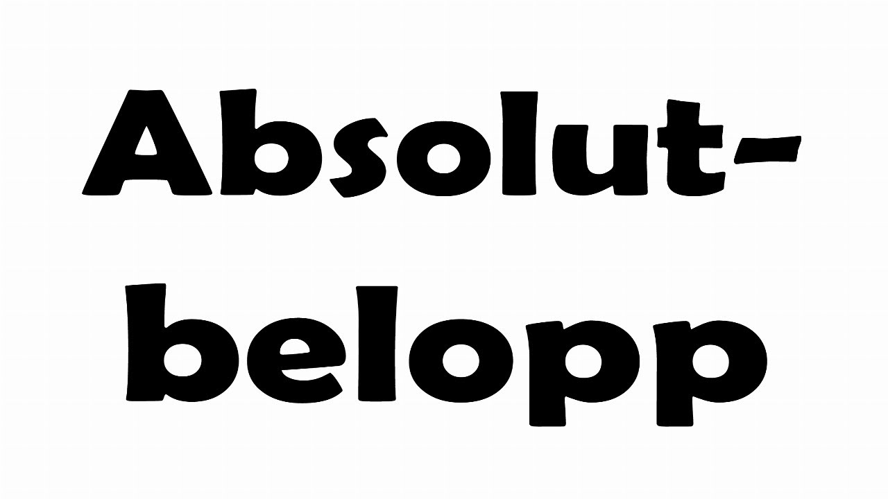 Absolutbelopp