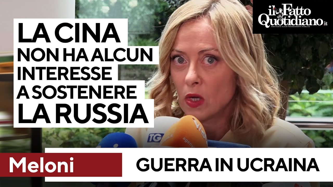 Ucraina, Meloni a Xi: 