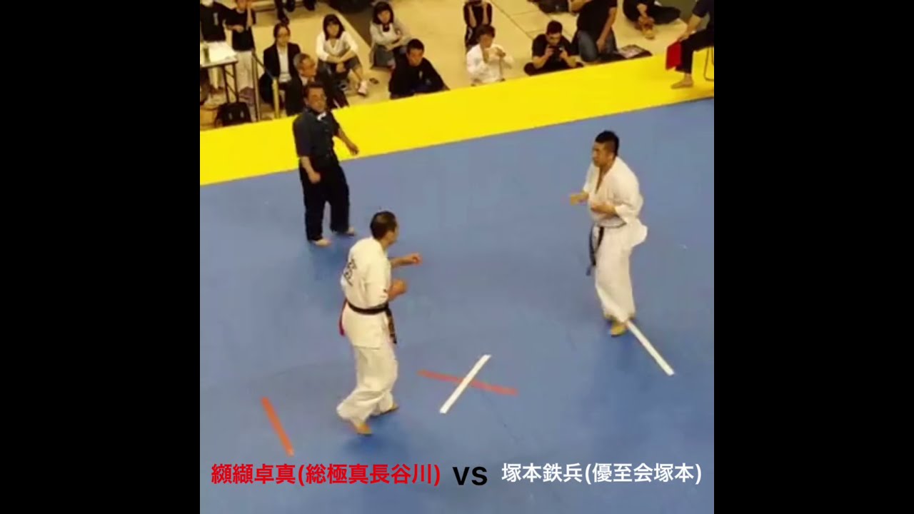 2016.10.23 第1回総極真世界大会準々決勝 塚本鉄兵vs纐纈卓真