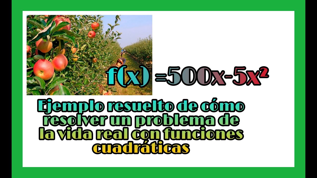 ✅🔴CÓMO RESOLVER PROBLEMAS de la vida cotidiana CON FUNCIONES CUADRÁTICAS, Ejercicio resuelto// 2020