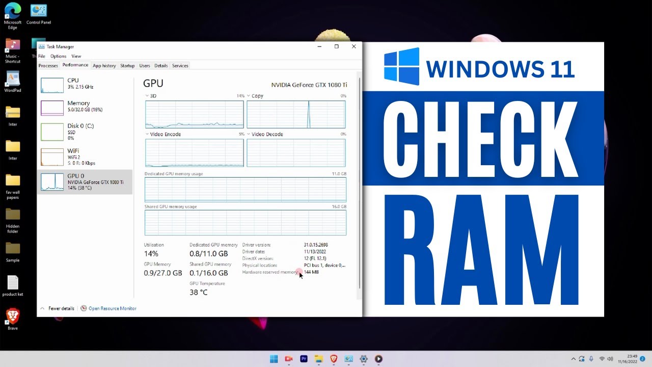 How to Check RAM on Windows 11? | RAM Usage and Available RAM on Desktop/Laptop