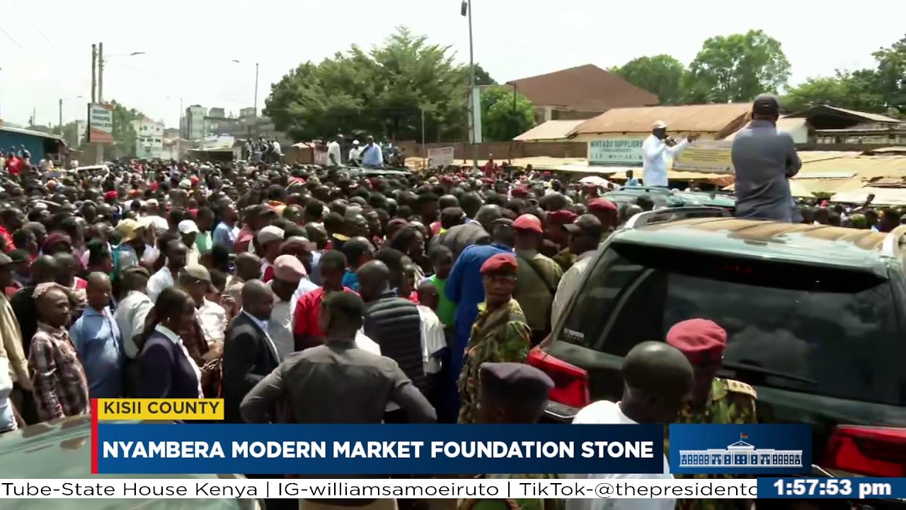 Laying Foundation Stone for Nyambera Modern Market, Kisii County