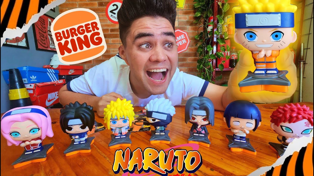 COMPLETEI A COLEÇÃO DO NARUTO DO BURGER KING!!!