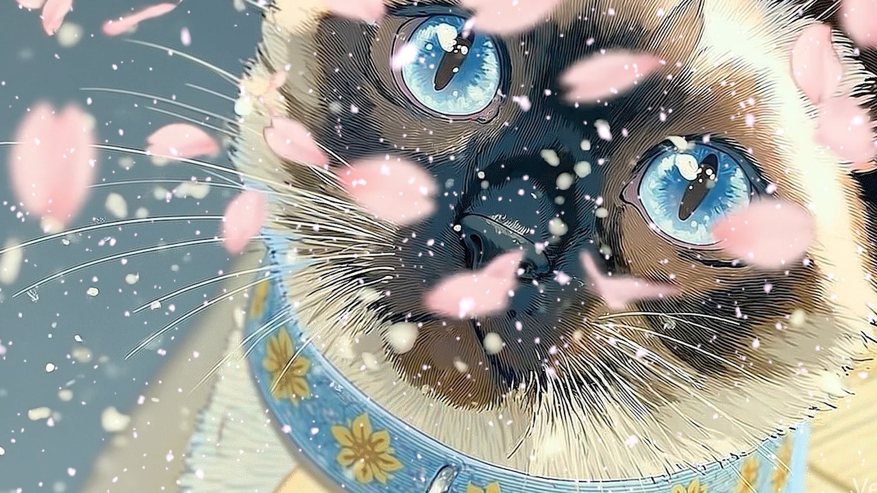 みはるの夢：遠くから見ると、降る雪は花びらに似ている。