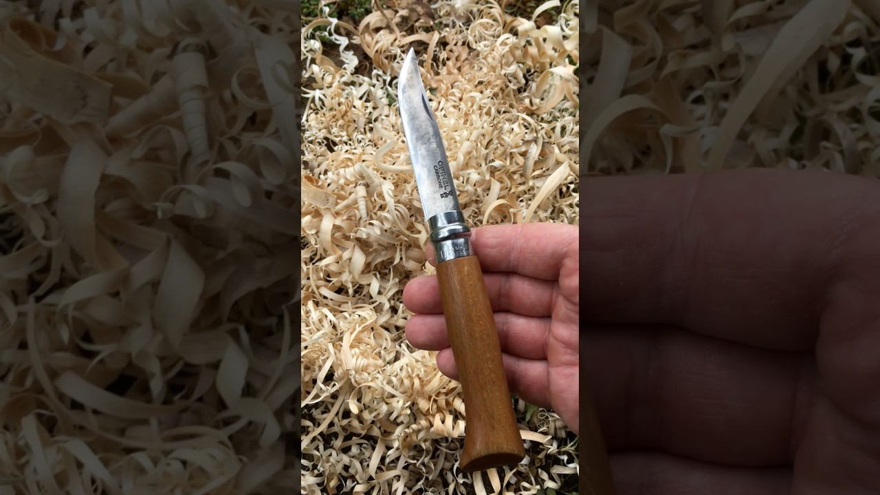 How to close Opinel 8 safely one handed in the air without any helping surface
