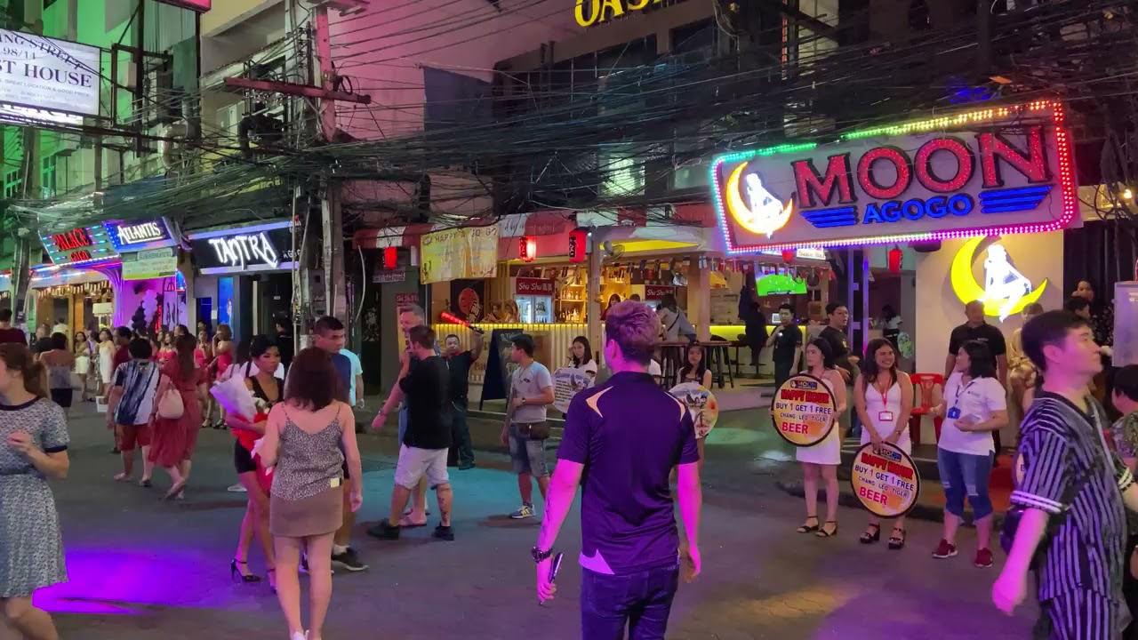 Thailand Tour - Walking on Thailand Street - Pattaya Nightlife