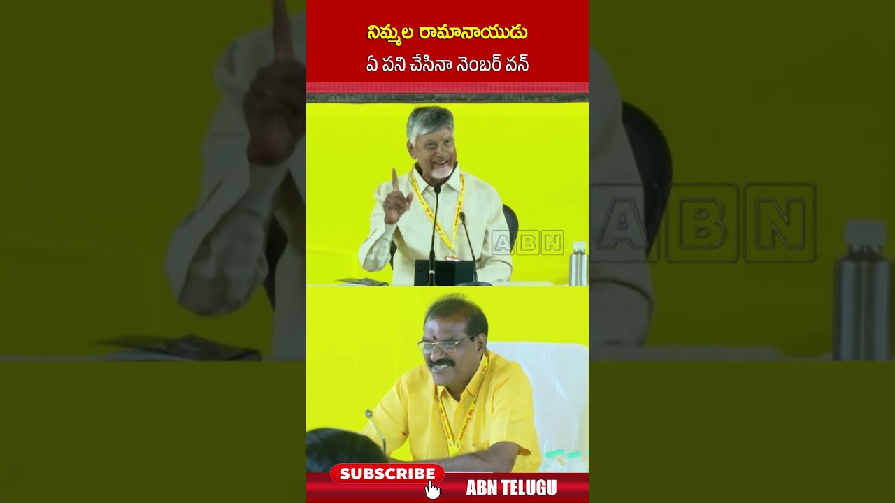నిమ్మల రామానాయుడు ఏ పని చేసినా నెంబర్ వన్ #cmchandrababu #nimmalaramanaidu #shorts #abnnews