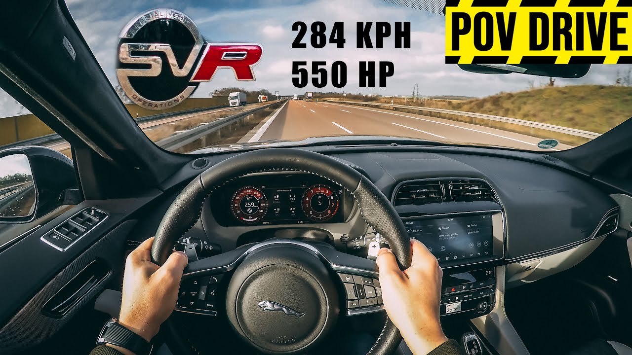 2019 Jaguar F-Pace SVR | 284KPH, 550HP, 680NM Autobahn | POV REVIEW