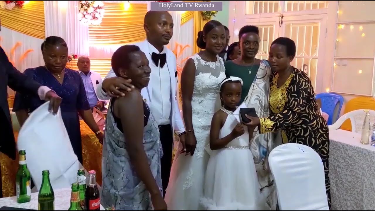 Marie Clemence & Samuel in wedding ceremony 