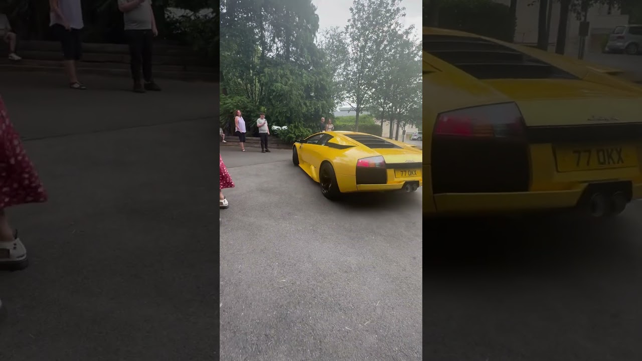 That sound! The moment My daughter arrives to her prom in a Yellow Lambo 💨✨Unforgettable. #prom2025