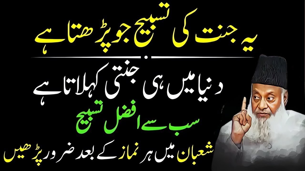 Shaban Mein Har Namaz Ke Baad Parhne Wali Afzal Tasbeeh | Dr Israr Ahmad