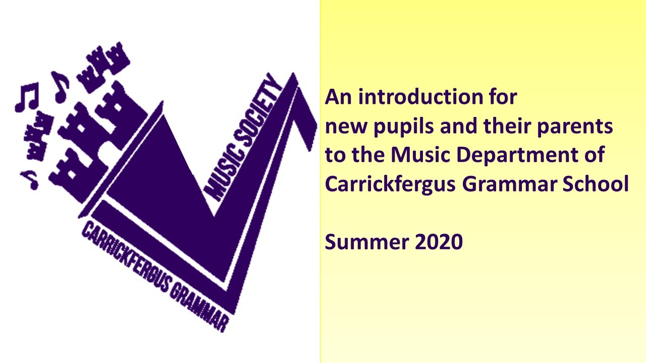 Introduction to Music for new pupils at Carrickfergus Grammar School