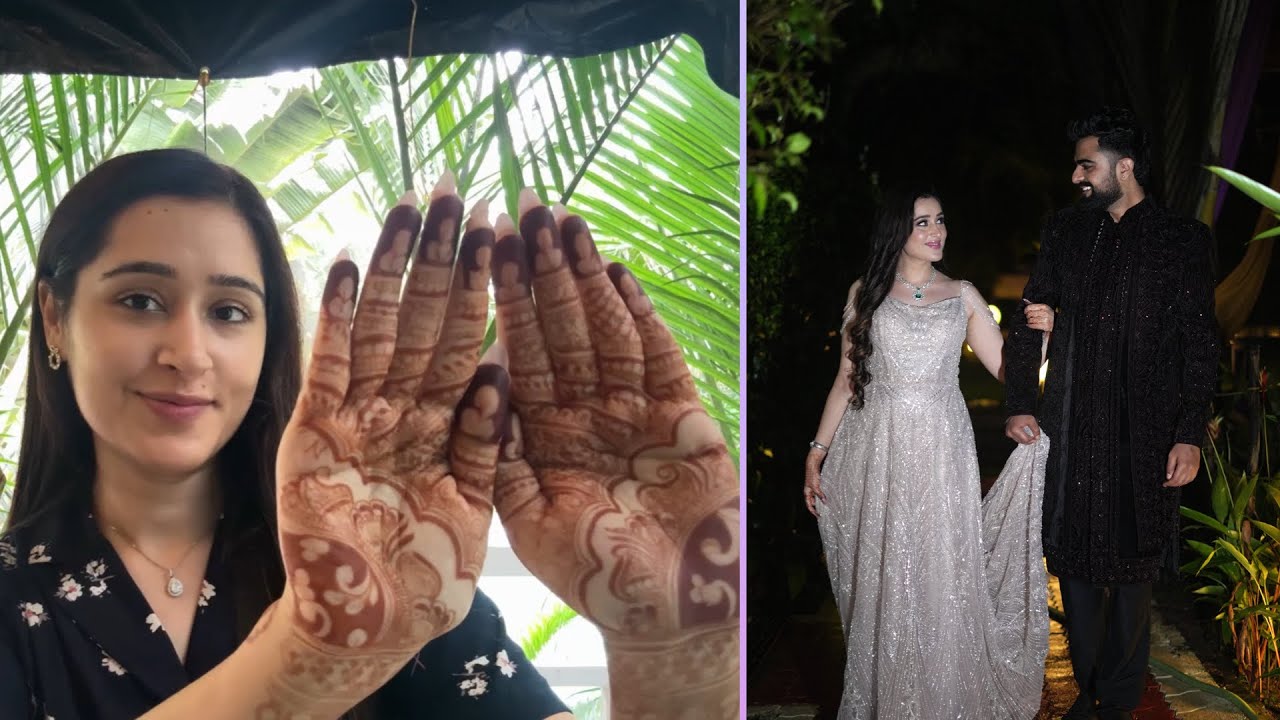 My wedding Mehandi + Engagement Look ✨ | Reached Goa for the Wedding 