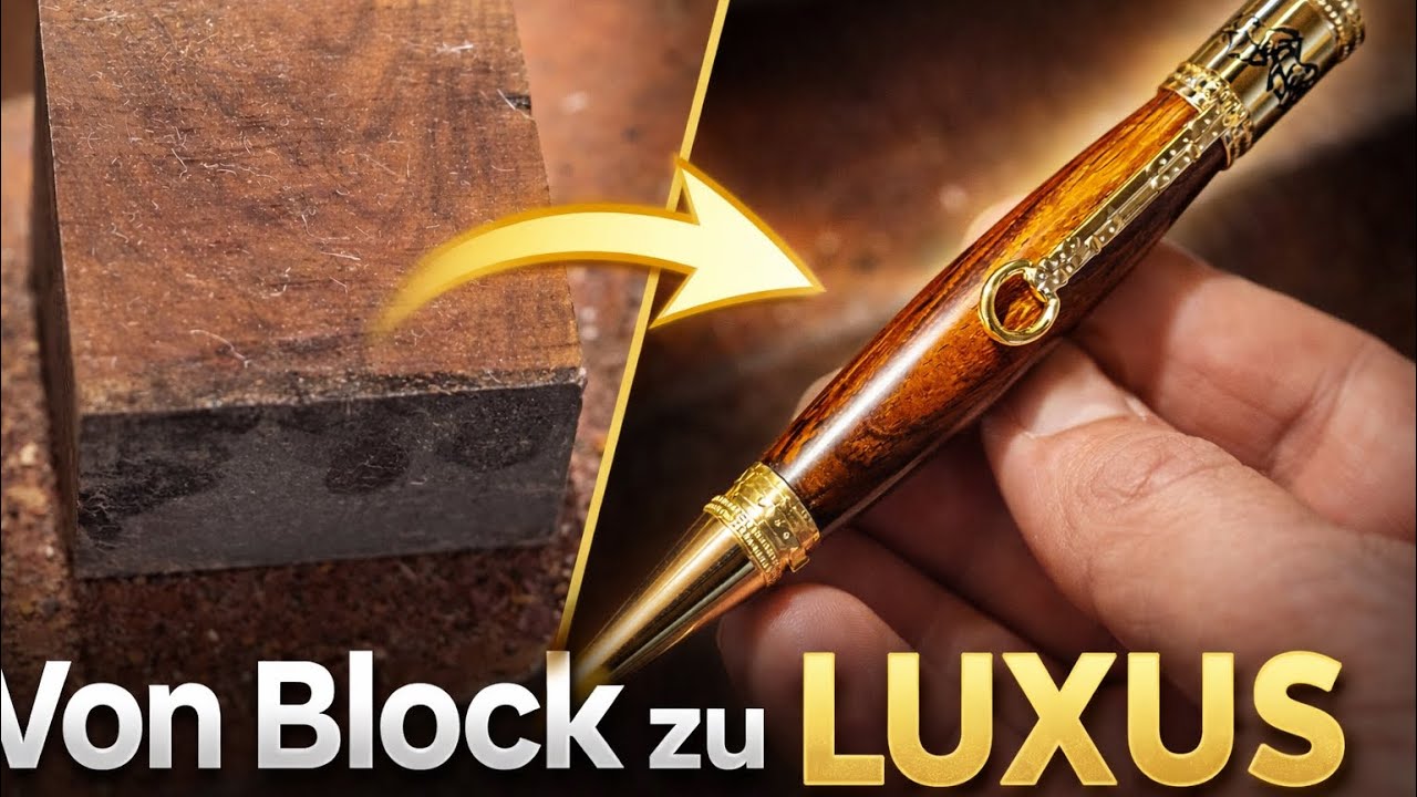 Ich drechsle einen Luxus-Stift aus Cocobolo – Wahnsinns Maserung!