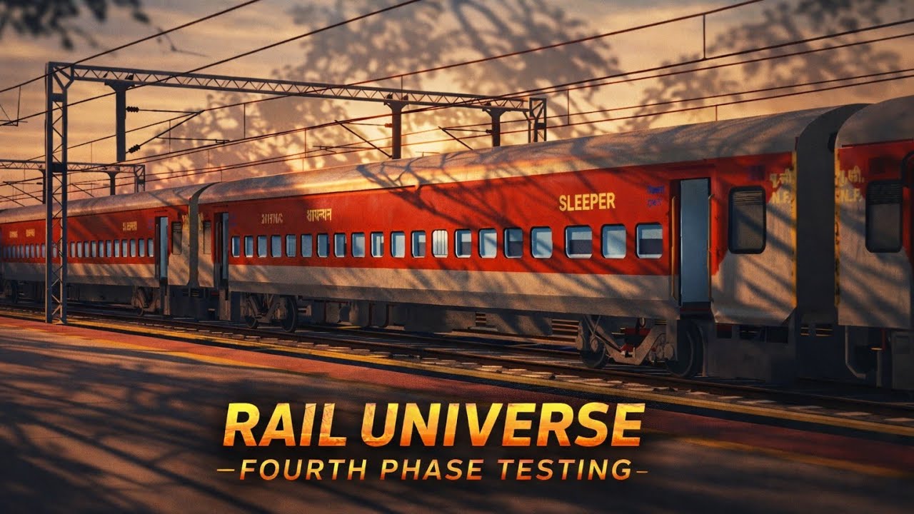 Четвёртая фаза тестирования проекта Rail Universe | Новая станция | DBG - TLWA | Обгон | Переезд ...