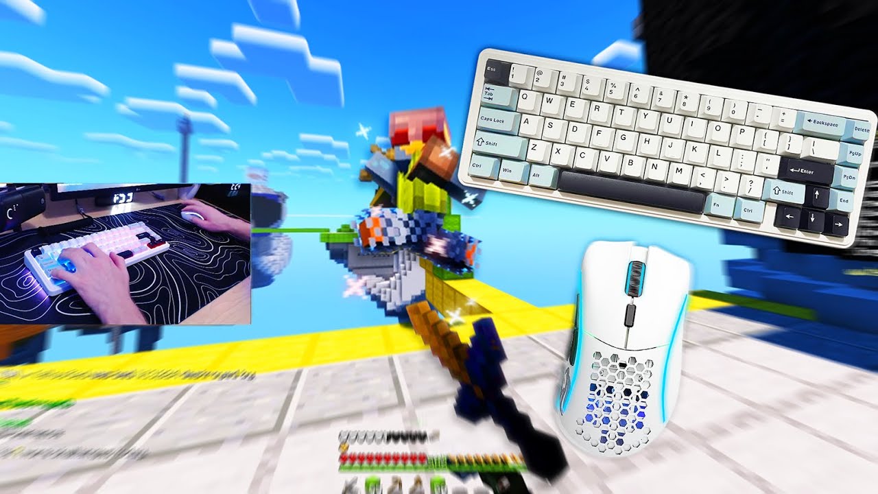 Keyboard + Mouse Sounds ASMR w/ raytracing | Hypixel Bedwars