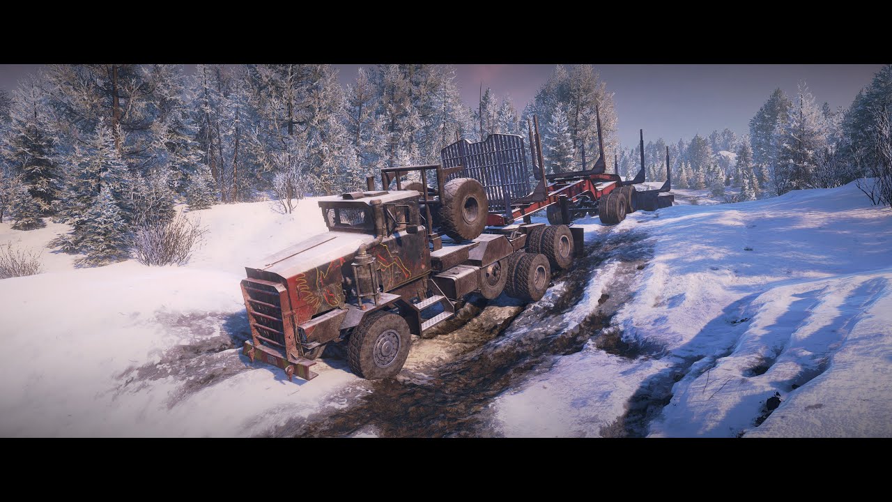 Snowrunner Amur Chernokamensk transporting logs
