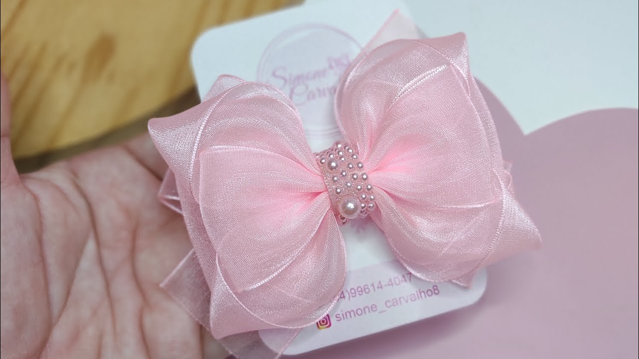 Laço com Fita de Organza - Laço Cris 🎀
