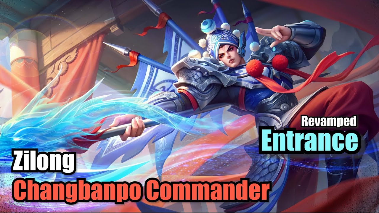 Zilong Changbanpo Commander Revamped Skin Epic Entrance (Upscale 4K) Mobile Legends #MLBBNEXTCREATOR