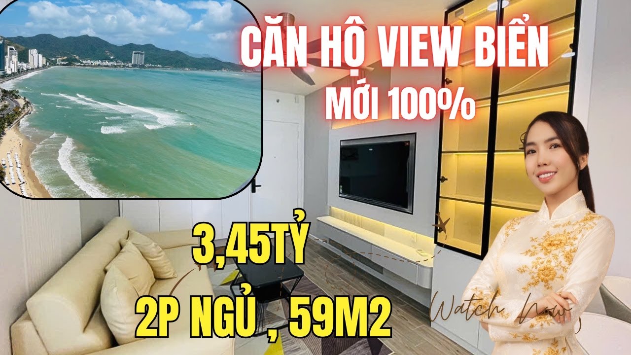 3,45TỶ CÓ NGAY CĂN HỘ VIEW BIỂN TUYỆT ĐẸP 59M2 MỚI ZIN Ở NGAY CHO THUÊ 12-15TRIỆU