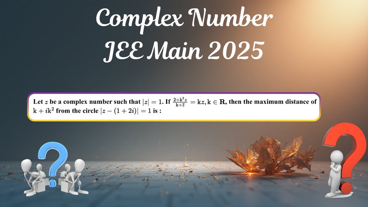 Let z be a complex number such that |z| = 1. If  (2+k^2 z)/(k+z ̅ )=kz,k∈R, then the maximum distanc