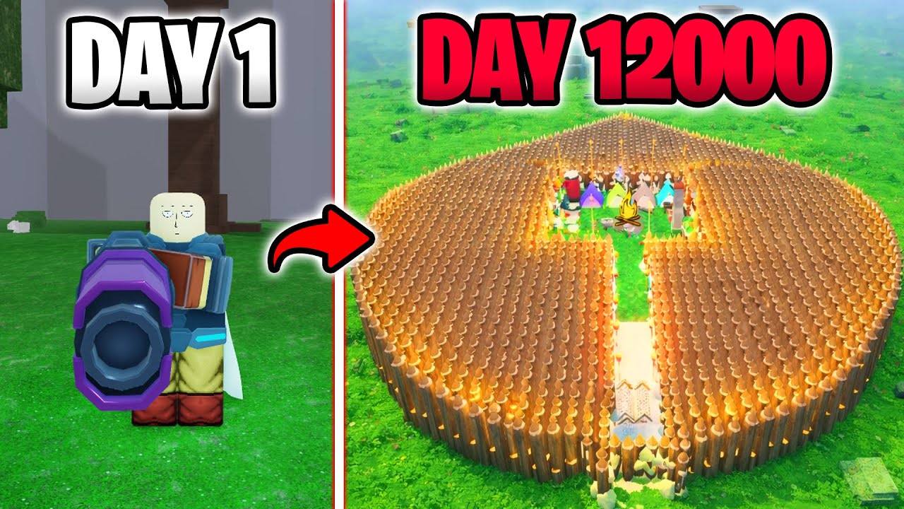 1200 Days to Build two safest base in 99 night in the forest