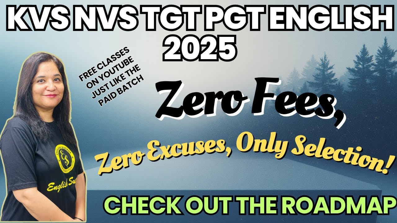 KVS NVS TGT PGT English 2025 Free Full Course With Detailed Explantion I Starting ON YOUTUBE