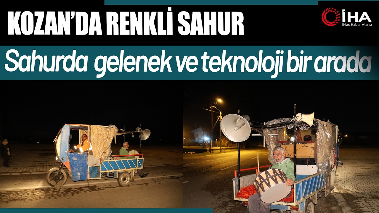 Ramazan davulcusundan hem geleneksel hem teknolojik yöntem