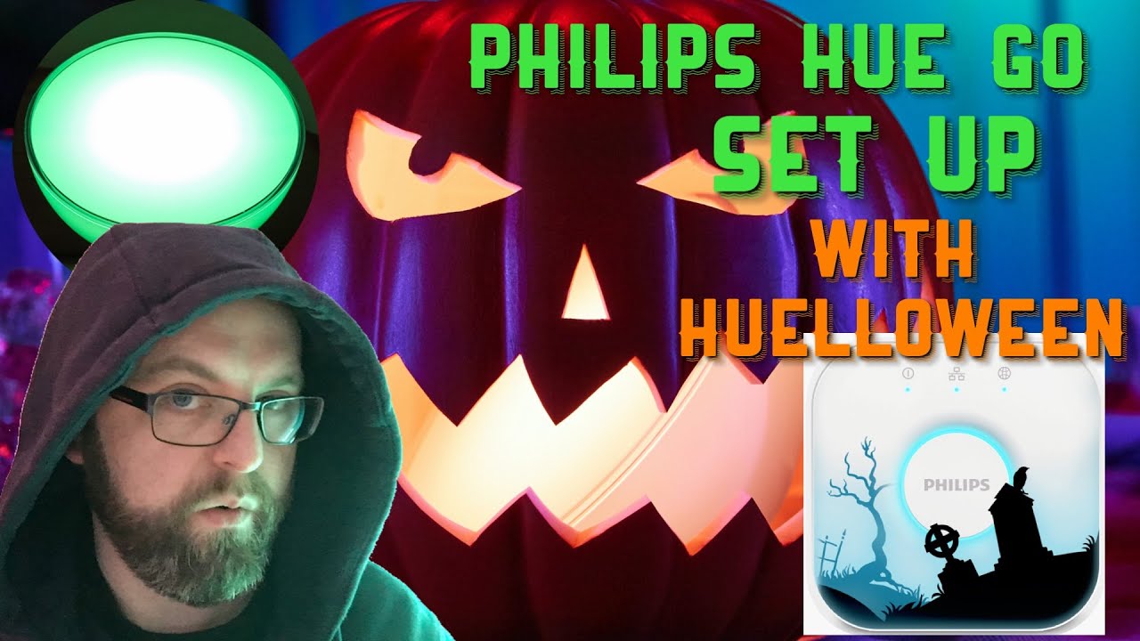 PHILIPS HUE GO Setup For Halloween | Linking to HUELLOWEEN APP