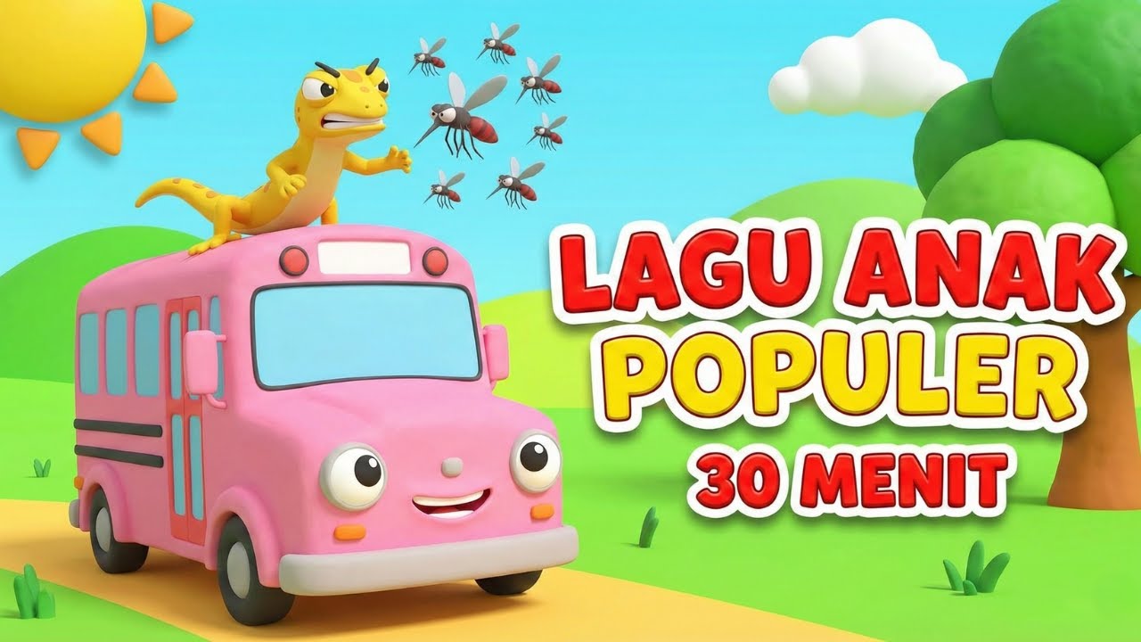 Lagu Anak Populer | Roda Bis Berputar • Cicak di Dinding • Naik Delman • Pok Ame-Ame • DLL | 3D