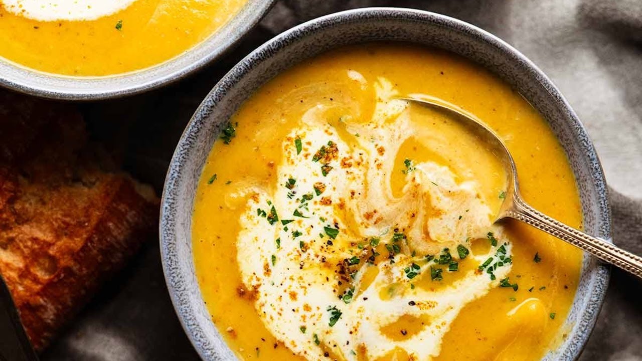 Country harvest root vegetable soup