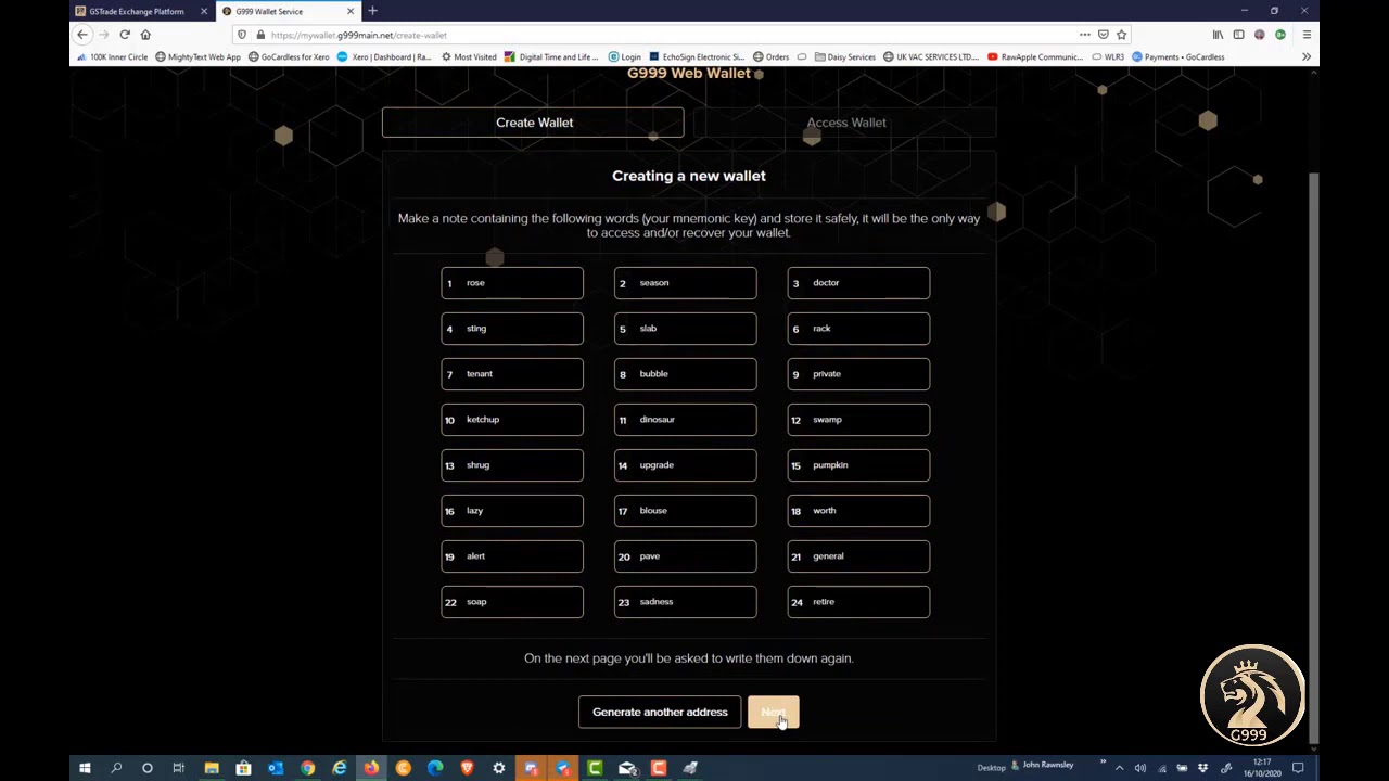 C&aacute;ch thiết lập WebWallet G999-Cộng đồng việt Nam