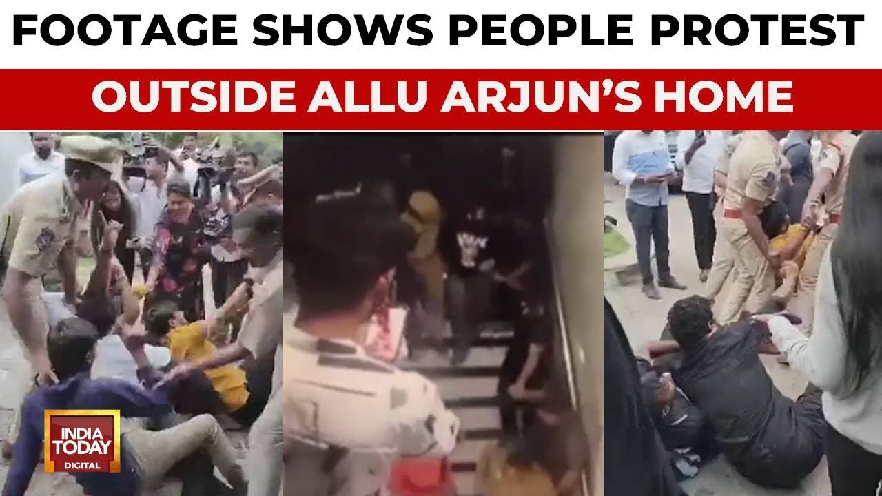 Protest At Allu Arjun&rsquo;s House: Osmania University JAC Demands Compensation For Stampede Victim