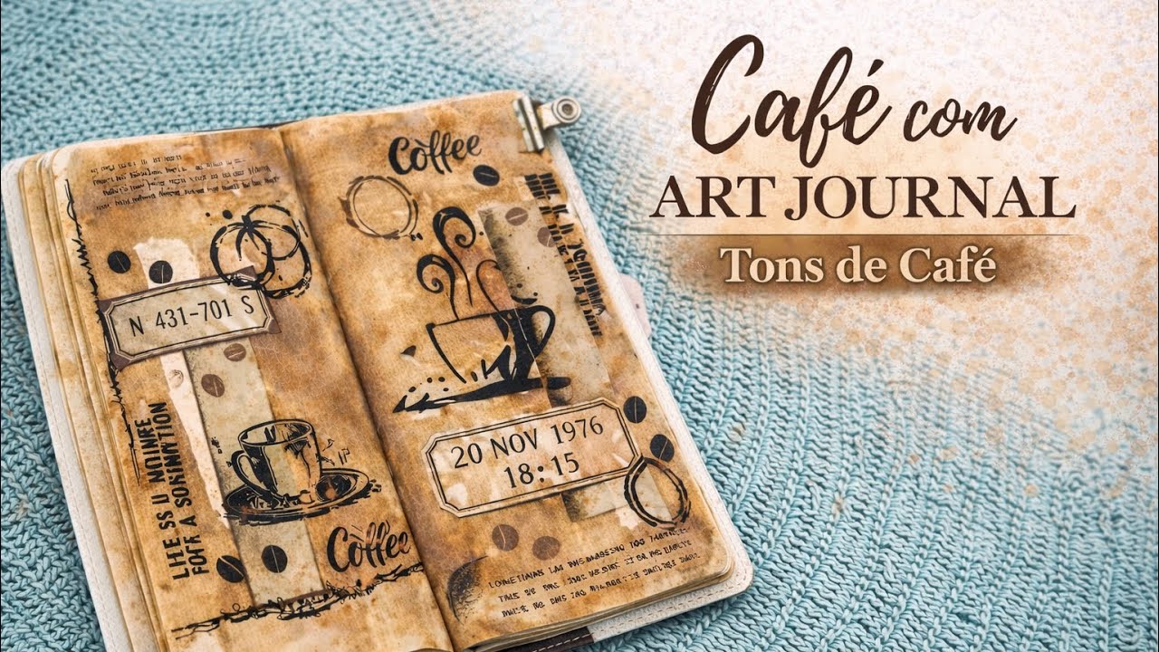 Café com Art Journal N*04 | Tons de café ☕️ vintage 