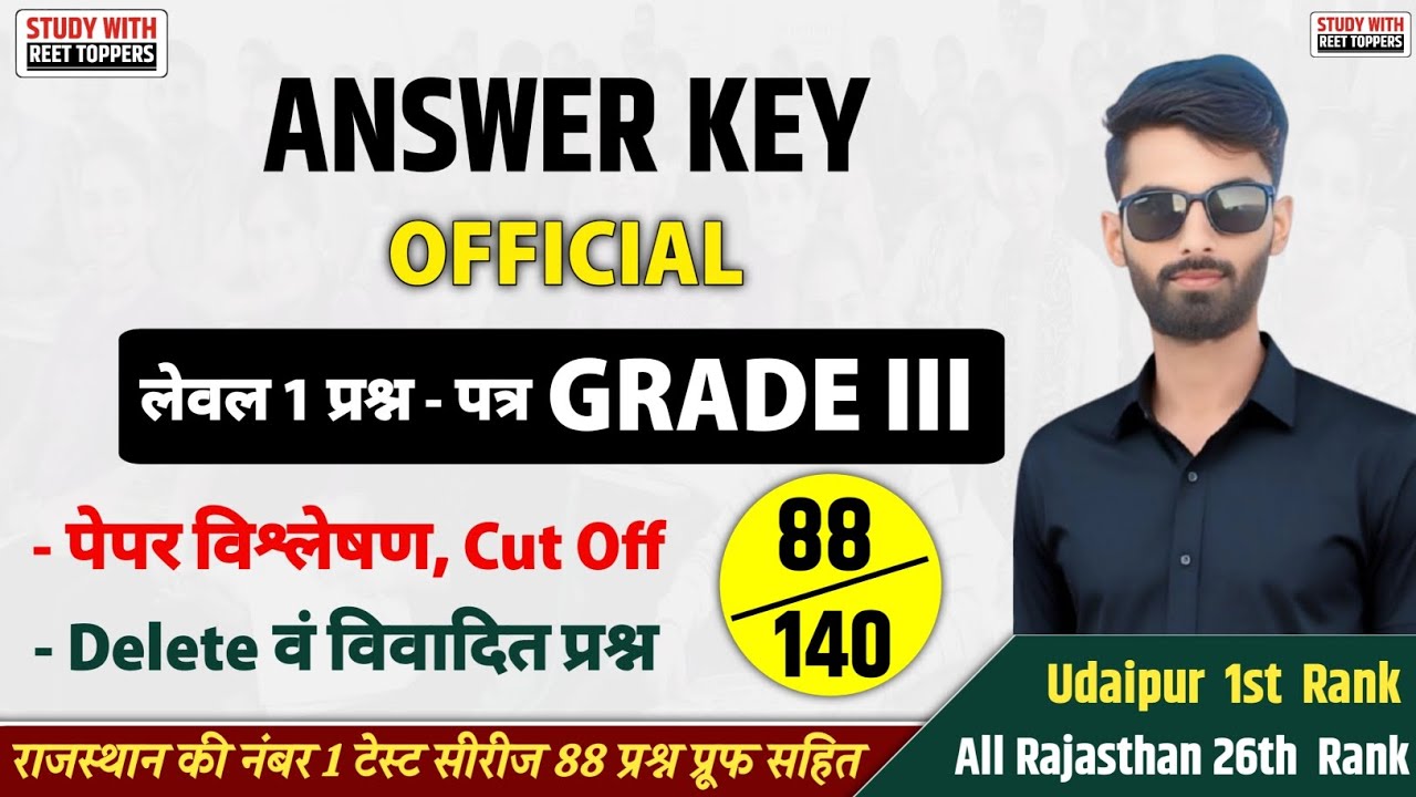 3rd Grade Level 1 Official Answer Key & Cut Off | Level 1 Answer Key | 3rd Grade Level 1 Cut Off