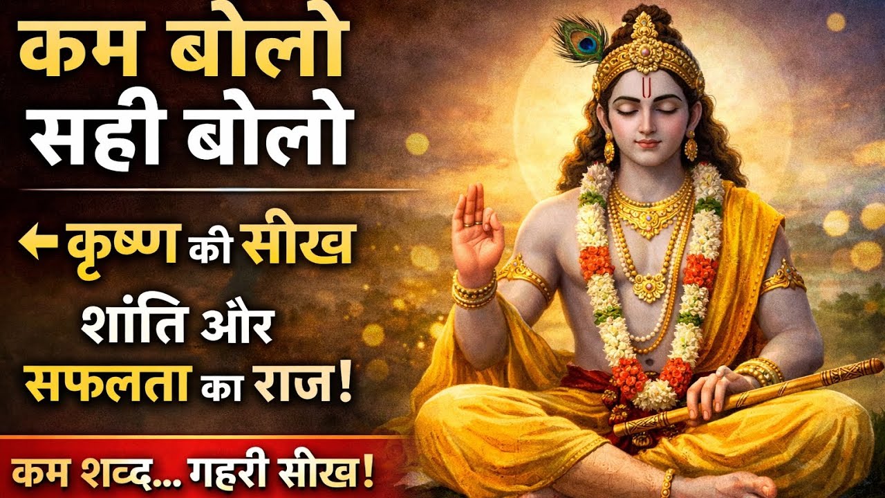 कम बोलो, गहरा बोलो – कृष्ण का जीवन बदल देने वाला संदेश Jay shree Krishna 🙏