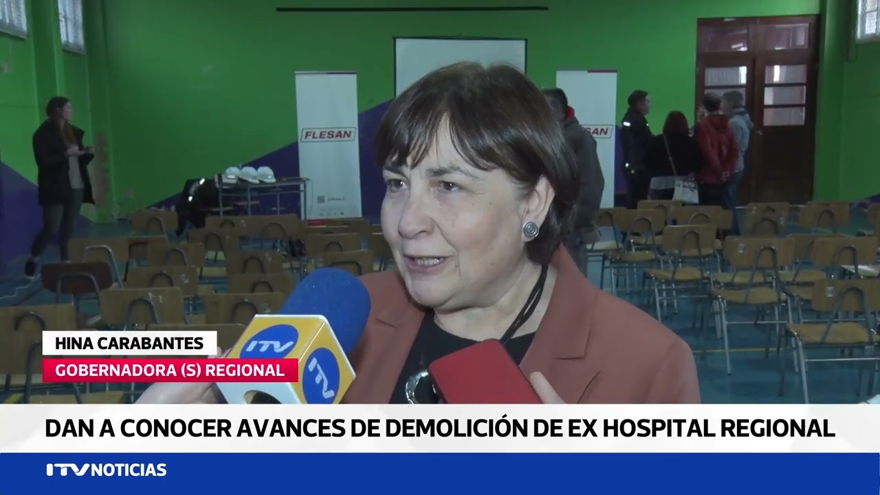 Informan avances en demolición del ex Hospital Regional de Punta Arenas