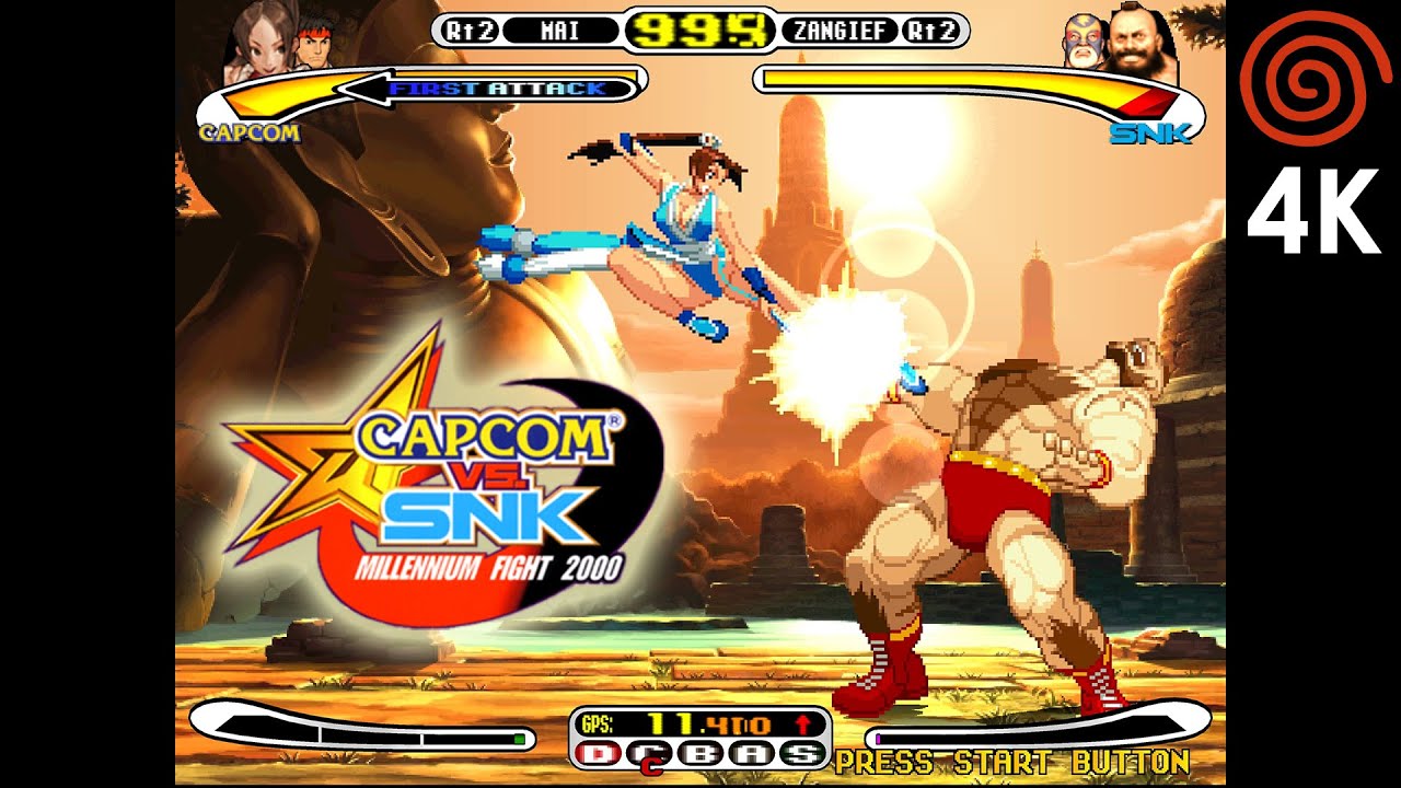 Capcom vs. SNK: Millennium Fight 2000 (4K / 2160p) | Redream Emulator (Premium) | Sega Dreamcast