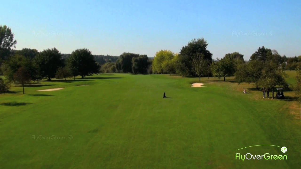 Golf De Saint Nom La Breteche - drone aerial video - Rouge - Hole#01