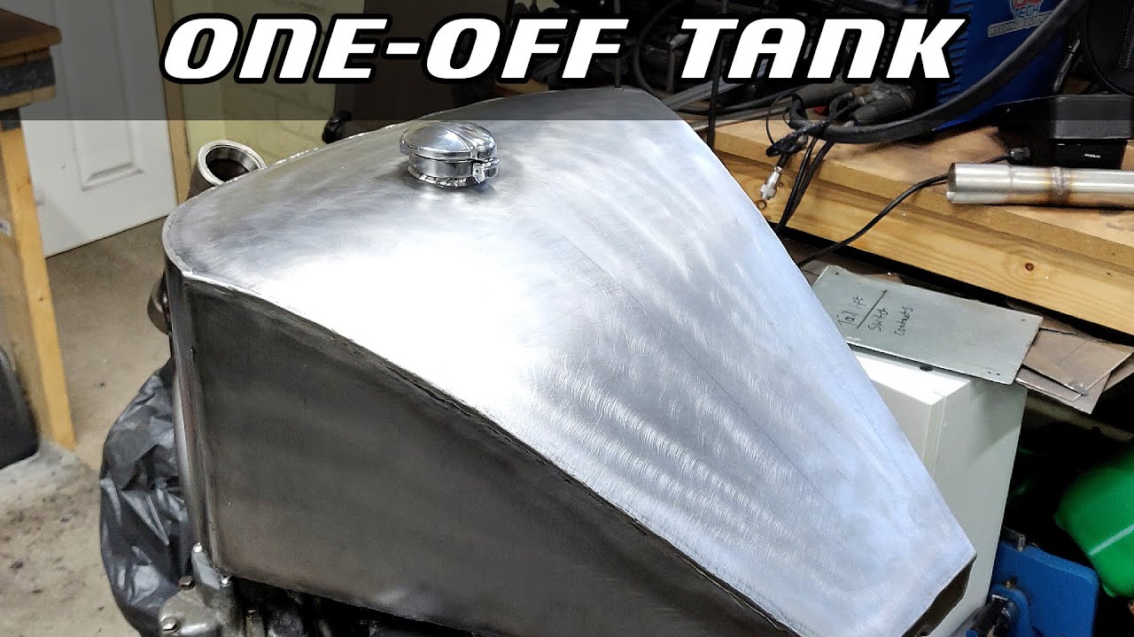 Kawasaki Z1300 custom motorcycle build - fabricating one off petrol tank
