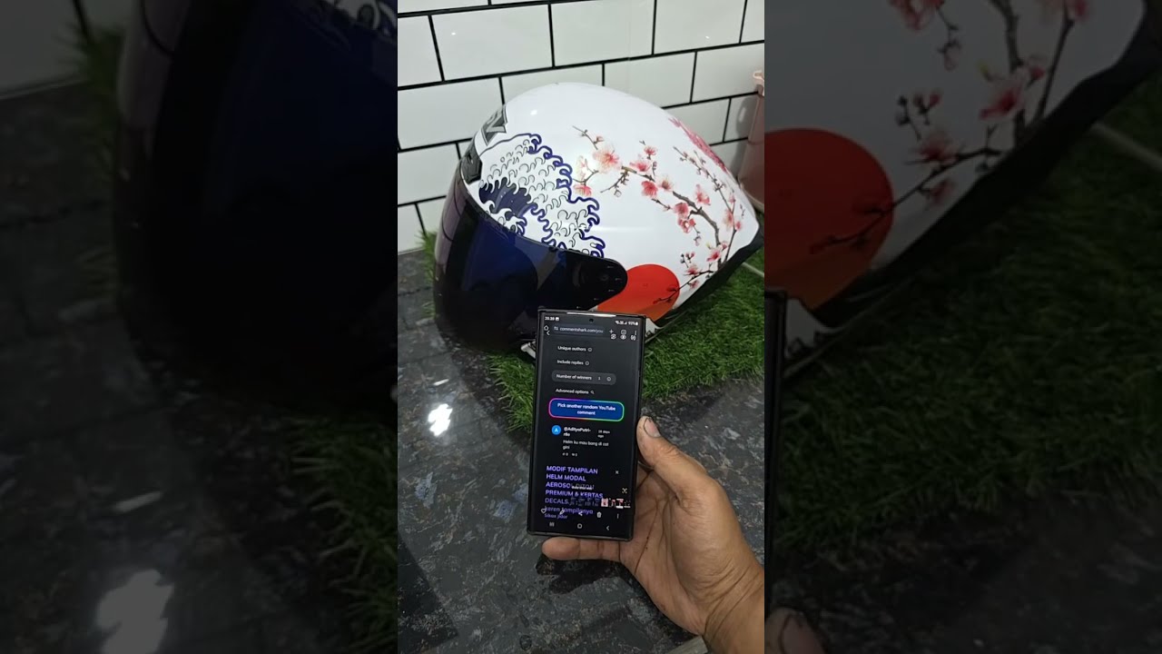 PEMENANG REPAINT HELM GRATIS MOTIF FUJI SAKURA