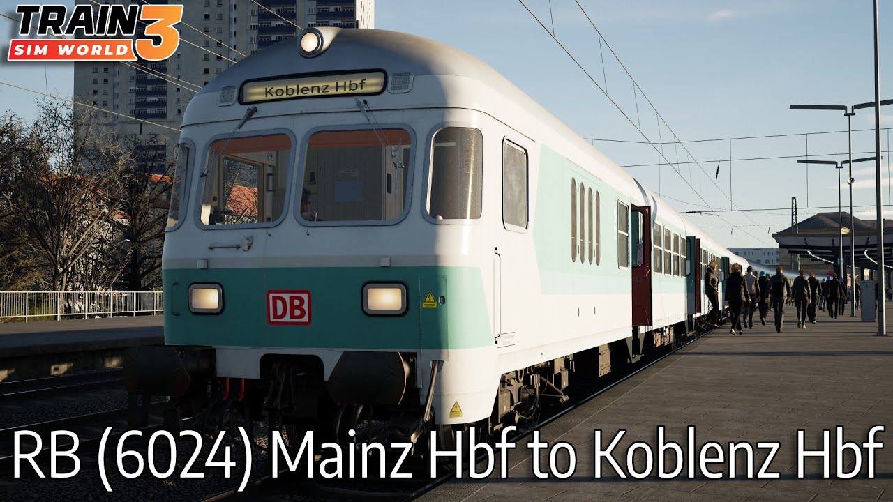 RB (6024) Mainz Hbf to Koblenz Hbf - Linke Rheinstrecke - Bnrdzf 463.0 - Train Sim World 3