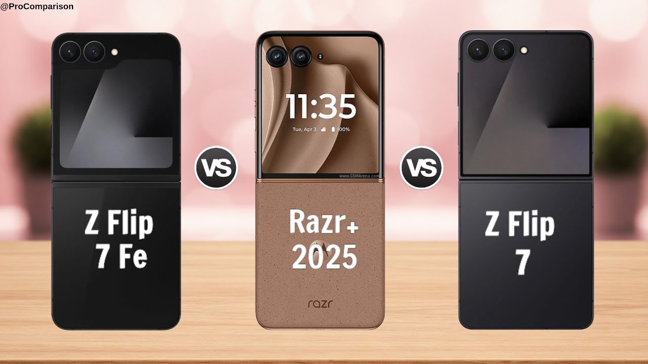Galaxy Z Fkip 7 Fe vs Moto Razr Plus 2025 vs Galaxy Z Flip 7 || Full Comparison