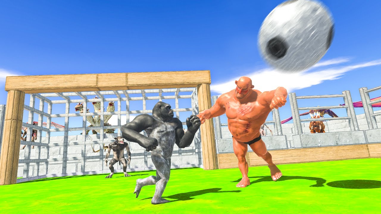 3v3 SOCCER | PRIMATES VS FANTASY PLAY FOOTBALL ARBS Animal Revolt Battle Simulator