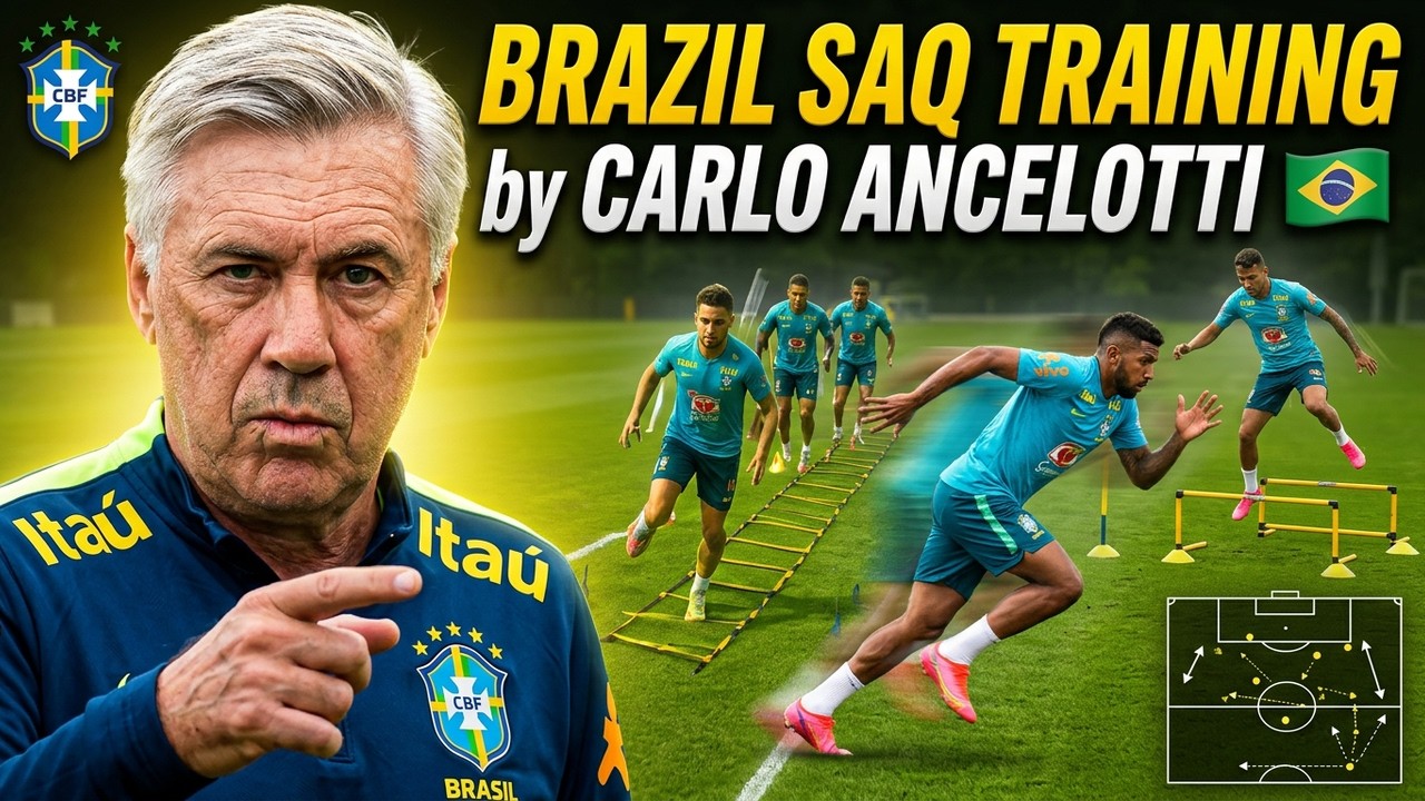 🎯Speed - Agility - Quickness Training Soccer (SAQ)🔰Brazil National Team by Carlo Ancelotti